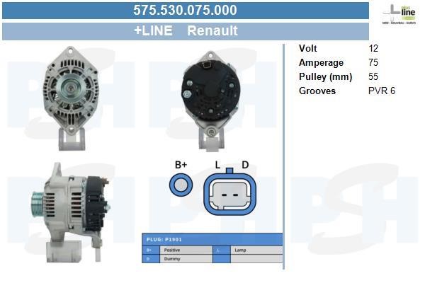 BV PSH 575.530.075.000 Alternator 575530075000: Buy near me at 2407.PL in Poland at an Affordable price!
