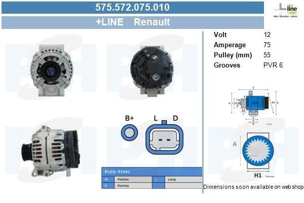 BV PSH 575.572.075.010 Alternator 575572075010: Buy near me at 2407.PL in Poland at an Affordable price!
