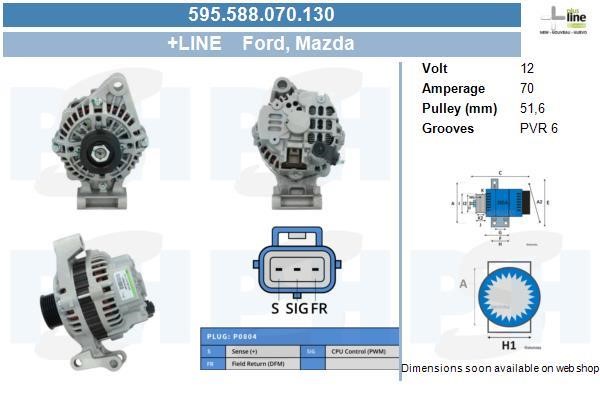 BV PSH 595.588.070.130 Alternator 595588070130: Buy near me at 2407.PL in Poland at an Affordable price!