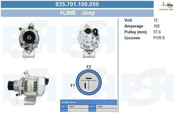 BV PSH 835.701.100.050 Alternator 835701100050: Buy near me at 2407.PL in Poland at an Affordable price!