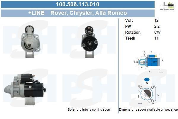 BV PSH 100.506.113.010 Starter 100506113010: Buy near me at 2407.PL in Poland at an Affordable price!
