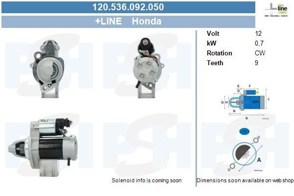 BV PSH 120.536.092.050 Starter 120536092050: Buy near me at 2407.PL in Poland at an Affordable price!