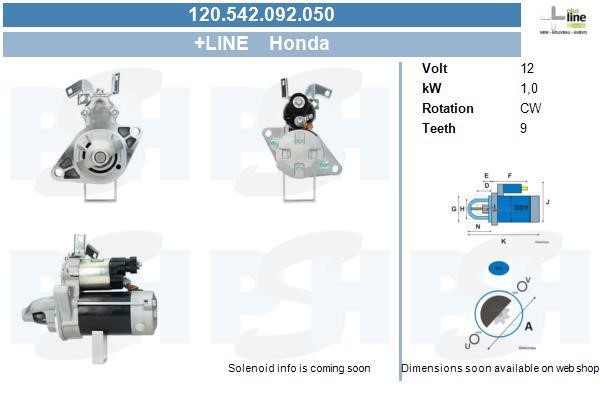 BV PSH 120.542.092.050 Starter 120542092050: Buy near me at 2407.PL in Poland at an Affordable price!