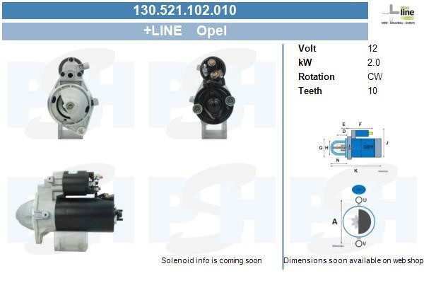 BV PSH 130.521.102.010 Стартер 130521102010: Купить в Польше - Отличная цена на 2407.PL!