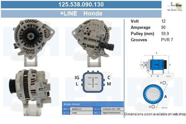 BV PSH 125.538.090.130 Alternator 125538090130: Buy near me at 2407.PL in Poland at an Affordable price!