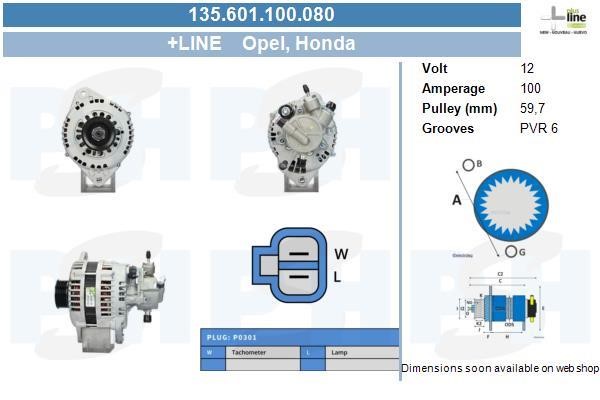 BV PSH 135.601.100.080 Generator 135601100080: Bestellen Sie in Polen zu einem guten Preis bei 2407.PL!