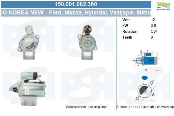BV PSH 150.001.082.360 Starter 150001082360: Buy near me in Poland at 2407.PL - Good price!