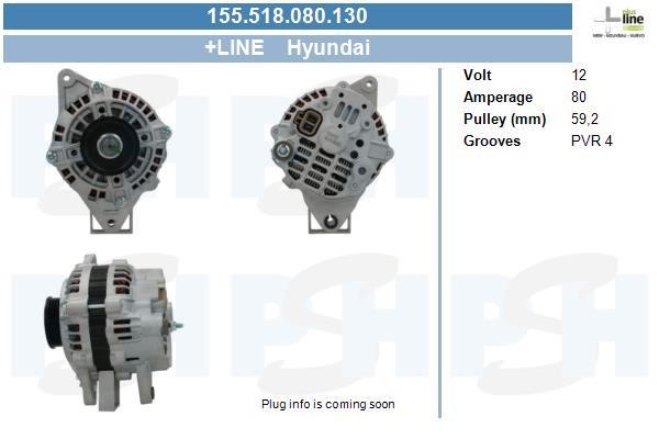 BV PSH 155.518.080.130 Alternator 155518080130: Buy near me at 2407.PL in Poland at an Affordable price!