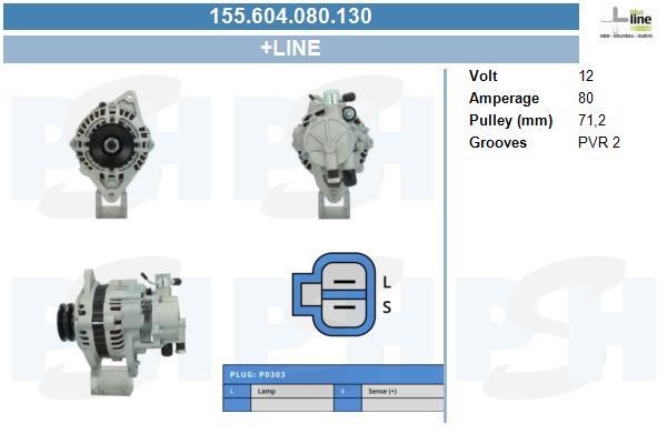 BV PSH 155.604.080.130 Alternator 155604080130: Buy near me at 2407.PL in Poland at an Affordable price!