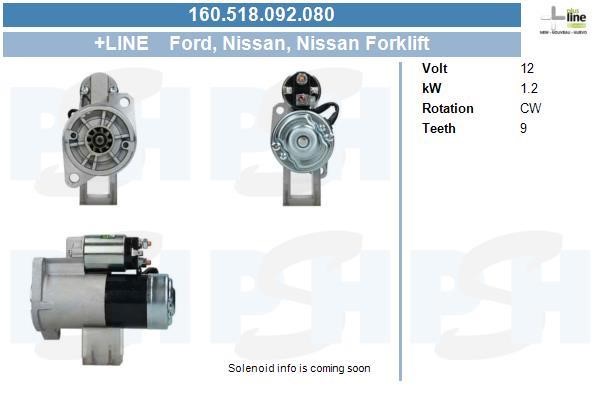 BV PSH 160.518.092.080 Starter 160518092080: Buy near me at 2407.PL in Poland at an Affordable price!