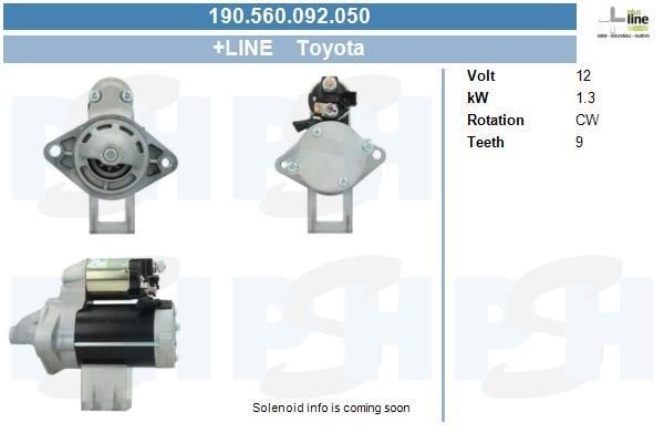 BV PSH 190.560.092.050 Starter 190560092050: Buy near me at 2407.PL in Poland at an Affordable price!