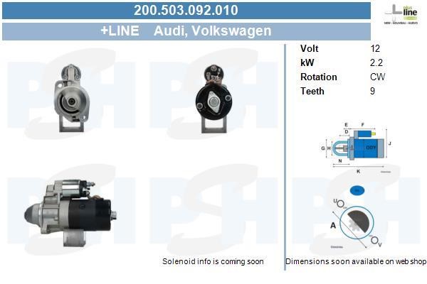 BV PSH 200.503.092.010 Starter 200503092010: Buy near me at 2407.PL in Poland at an Affordable price!