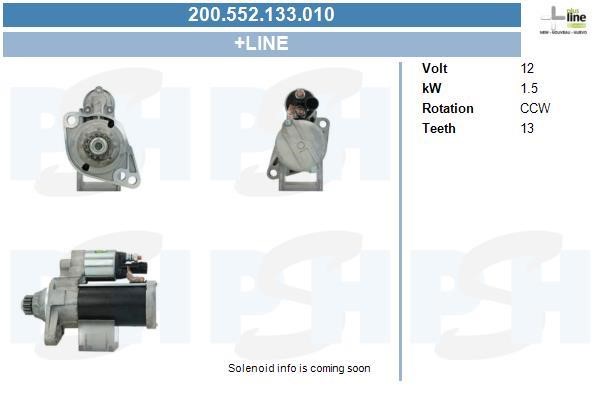 BV PSH 200.552.133.010 Стартер 200552133010: Купить в Польше - Отличная цена на 2407.PL!