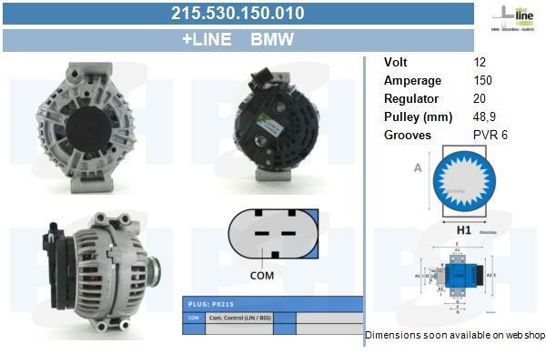BV PSH 215.530.150.010 Alternator 215530150010: Buy near me at 2407.PL in Poland at an Affordable price!