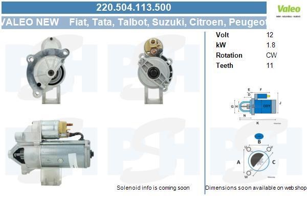 BV PSH 220.504.113.500 Starter 220504113500: Buy near me in Poland at 2407.PL - Good price!