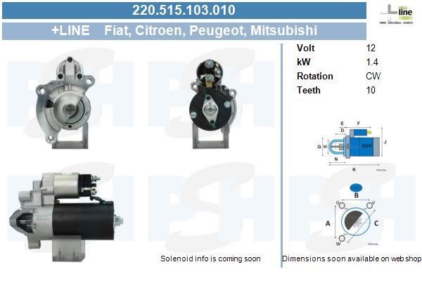 BV PSH 220.515.103.010 Starter 220515103010: Buy near me at 2407.PL in Poland at an Affordable price!