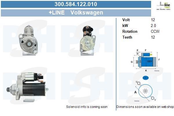 BV PSH 300.584.122.010 Стартер 300584122010: Купить в Польше - Отличная цена на 2407.PL!