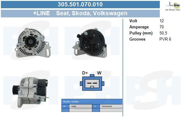 BV PSH 305.501.070.010 Alternator 305501070010: Buy near me at 2407.PL in Poland at an Affordable price!