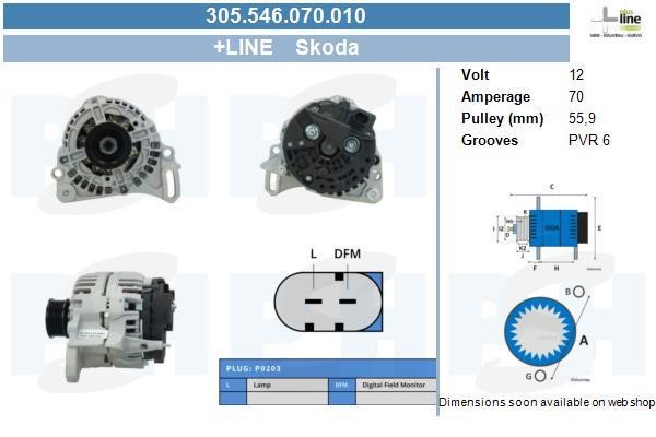 BV PSH 305.546.070.010 Alternator 305546070010: Buy near me at 2407.PL in Poland at an Affordable price!