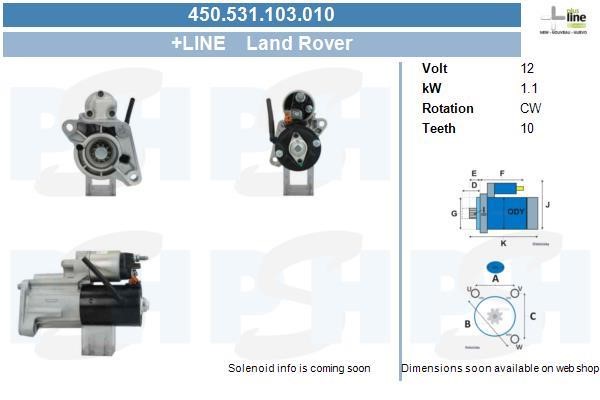 BV PSH 450.531.103.010 Стартер 450531103010: Купить в Польше - Отличная цена на 2407.PL!