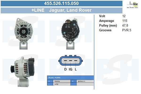 BV PSH 455.526.115.050 Alternator 455526115050: Buy near me at 2407.PL in Poland at an Affordable price!