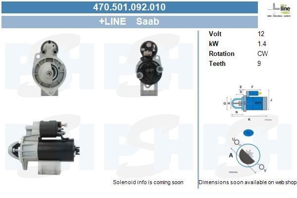 BV PSH 470.501.092.010 Starter 470501092010: Buy near me at 2407.PL in Poland at an Affordable price!