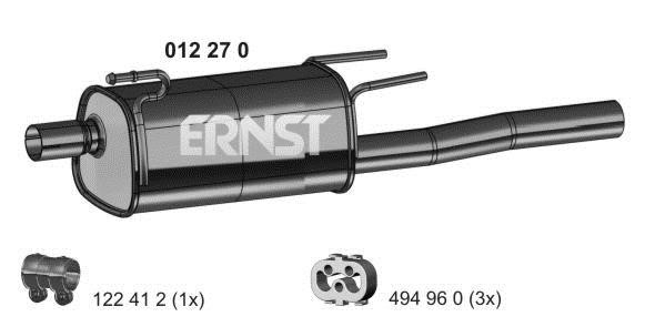 Ernst 012270 Глушитель, задняя часть 012270: Отличная цена - Купить в Польше на 2407.PL!