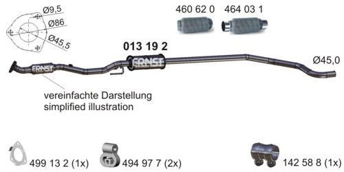 Ernst 013192 Middle Silencer 013192: Buy near me in Poland at 2407.PL - Good price!