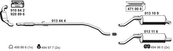 Ernst 051004 Exhaust system 051004: Buy near me in Poland at 2407.PL - Good price!