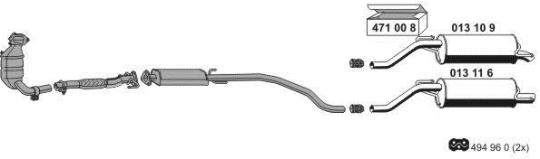 Ernst 051011 Exhaust system 051011: Buy near me in Poland at 2407.PL - Good price!