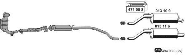 Ernst 051012 Exhaust system 051012: Buy near me in Poland at 2407.PL - Good price!