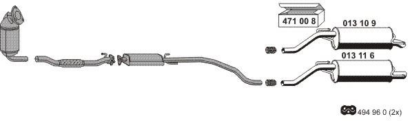 Ernst 051013 Exhaust system 051013: Buy near me in Poland at 2407.PL - Good price!