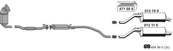 Ernst 051014 Exhaust system 051014: Buy near me in Poland at 2407.PL - Good price!