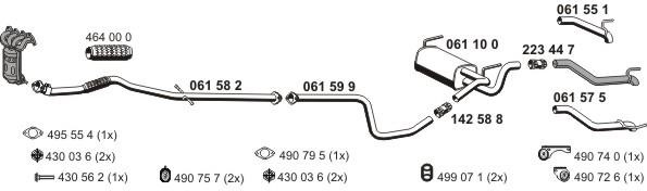 Ernst 051028 Exhaust system 051028: Buy near me in Poland at 2407.PL - Good price!