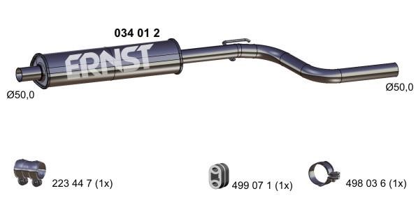 Ernst 034012 Central silencer 034012: Buy near me in Poland at 2407.PL - Good price!