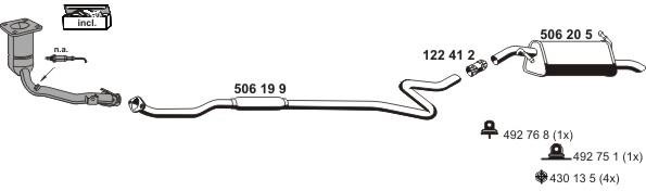 Ernst 090474 Exhaust system 090474: Buy near me in Poland at 2407.PL - Good price!