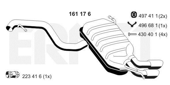 Ernst 161176 End Silencer 161176: Buy near me in Poland at 2407.PL - Good price!