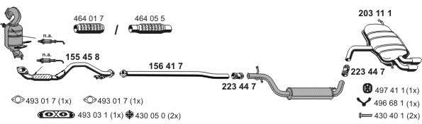 Ernst 190214 Exhaust system 190214: Buy near me in Poland at 2407.PL - Good price!