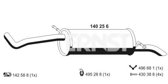 Ernst 140256 End Silencer 140256: Buy near me in Poland at 2407.PL - Good price!