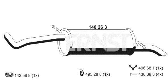 Ernst 140263 End Silencer 140263: Buy near me in Poland at 2407.PL - Good price!