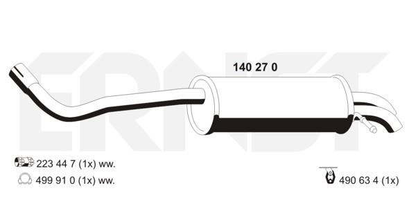 Ernst 140270 End Silencer 140270: Buy near me in Poland at 2407.PL - Good price!