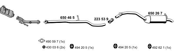 Ernst 210136 Exhaust system 210136: Buy near me in Poland at 2407.PL - Good price!