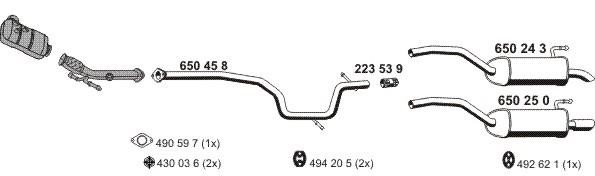 Ernst 210138 Exhaust system 210138: Buy near me in Poland at 2407.PL - Good price!