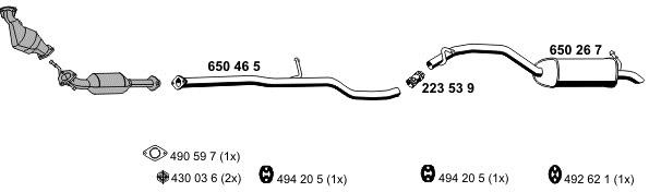 Ernst 210140 Exhaust system 210140: Buy near me in Poland at 2407.PL - Good price!
