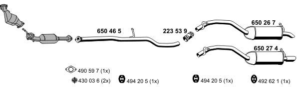 Ernst 210149 Exhaust system 210149: Buy near me in Poland at 2407.PL - Good price!