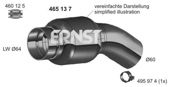 Ernst 465137 Гофрированная труба, выхлопная система 465137: Отличная цена - Купить в Польше на 2407.PL!