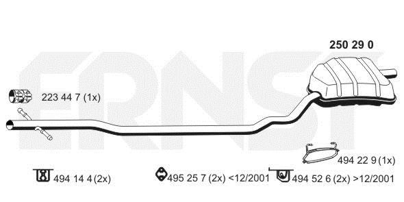 Ernst 250290 End Silencer 250290: Buy near me in Poland at 2407.PL - Good price!