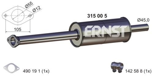 Ernst 315005 Front Silencer 315005: Buy near me in Poland at 2407.PL - Good price!