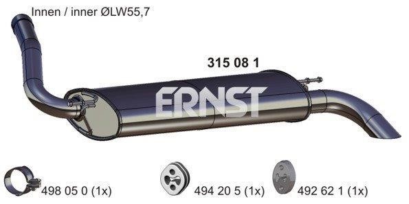 Ernst 315081 Глушитель, задняя часть 315081: Купить в Польше - Отличная цена на 2407.PL!