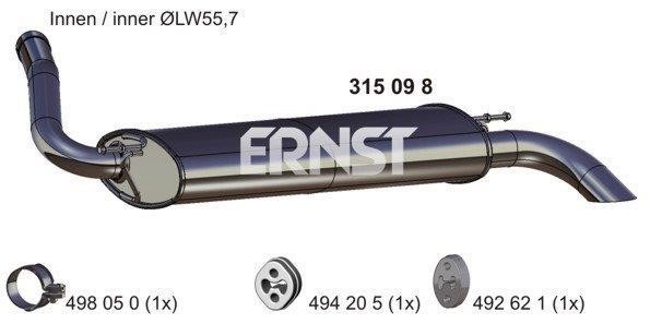 Ernst 315098 End Silencer 315098: Buy near me in Poland at 2407.PL - Good price!